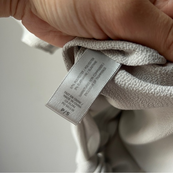 Greyish  blue button down collared blouse / shirt with‎ tie front detail S - Picture 5 of 6